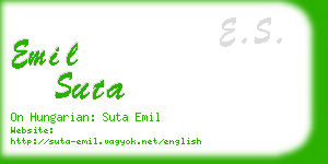 emil suta business card